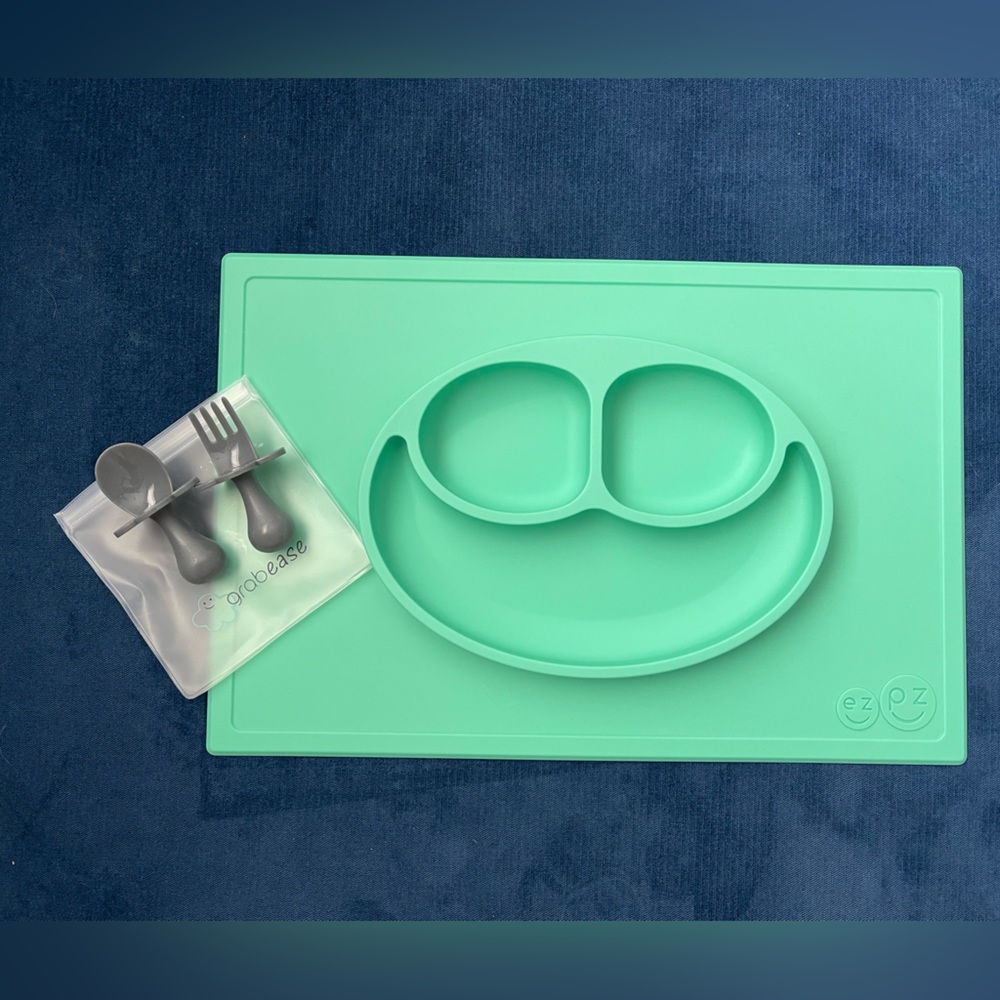 EzPz plate and GrabEase utensils